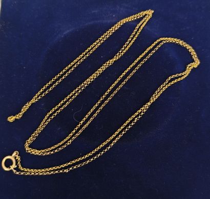 Sautoir in 750°/°° gold, openwork gourmet...