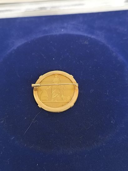 Gold medal 750°/°° decorated with a coat...