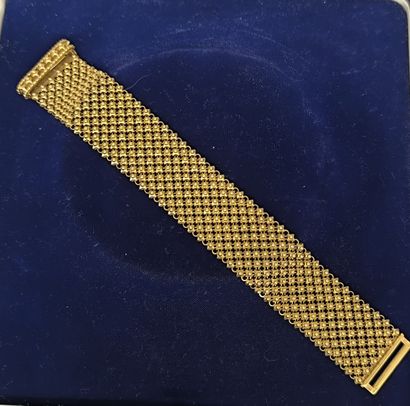 Gold 750°/°° belt bracelet, openwork links...