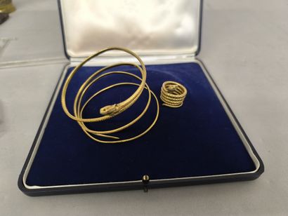 Half-set in 750°/°° gold, including bracelet...