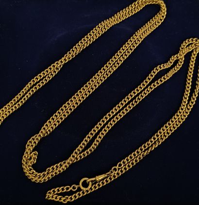 Watch chain in 750°/°° gold, openwork gourmet...