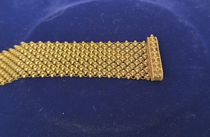 Gold 750°/°° belt bracelet, openwork links...