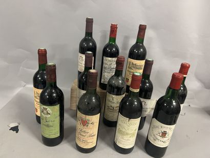 12 bottles BORDEAUX DIVERS (1 Ch. Corbin...