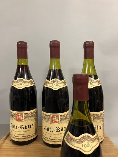 4 bottles COTE-ROTIE, P. Barge 1980 (1 TLB,...