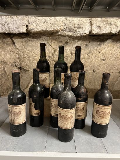9 bottles Château HAUT BATAILLEY, 5° cru...
