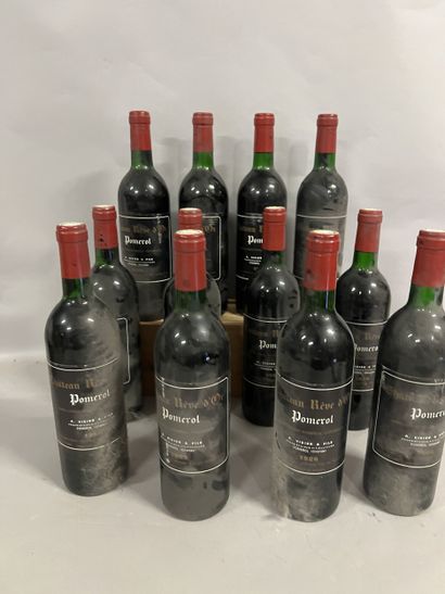 12 bottles Château REVE D'OR, Pomerol 1986...