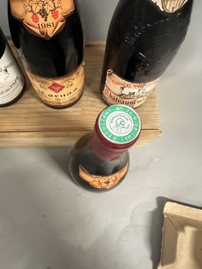 4 bouteilles RHONE (2 Cornas 81 A. Fumat,...