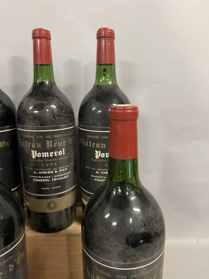 5 magnums Château REVE D'OR, Pomerol 1975...
