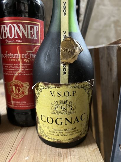 4 bottles DIVERS SPIRITS (Rabinot VSOp cognac,...