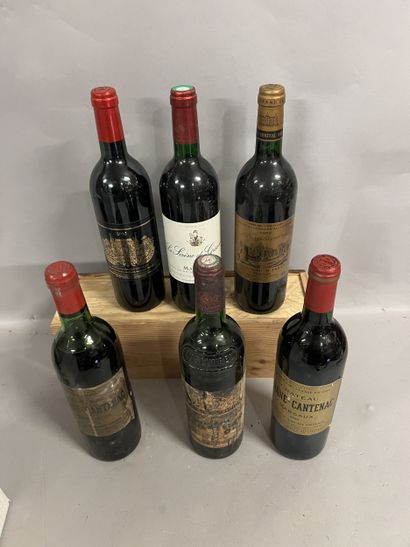 6 bottles MARGAUX DIVERS (2 Ch. Brane-Cantenac:...