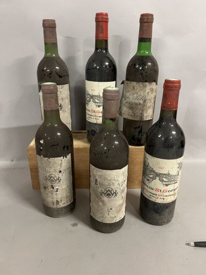 6 bottles BORDEAUX DIVERS (2 Ch St. Georges...