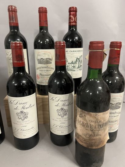 8 bottles BORDEAUX DIVERS (3 La Dame de Montrose...