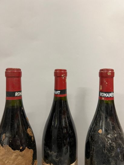 3 bouteilles ROMANEE SAINT-VIVANT, DRC 1991...