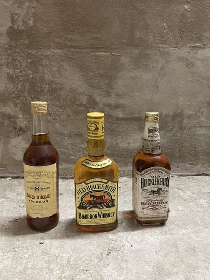 3 bottles BOURBON (Old Team 8 years, Old...
