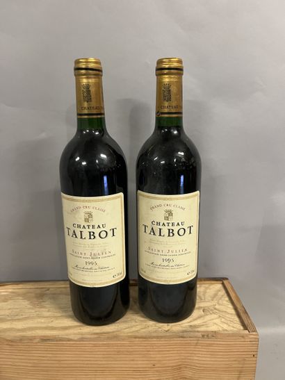 2 bottles Château TALBOT, 4° cru Saint-Julien...