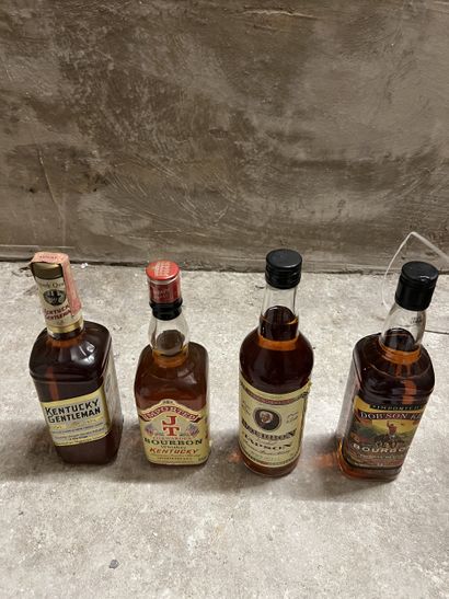 4 bottles BOURBON (Dobson kid, Kentucky Gentleman,...