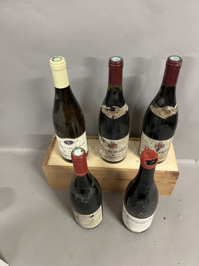 5 bouteilles BOURGOGNE DIVERS, (1 Bouchard...