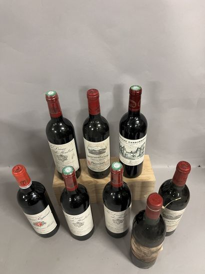8 bottles BORDEAUX DIVERS (3 La Dame de Montrose...