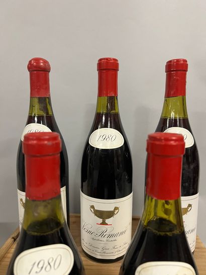 5 bottles VOSNE-ROMANEE Gros F&S 1980 (1...