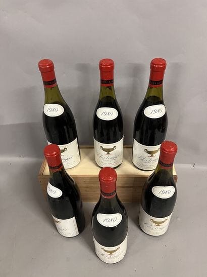 6 bottles CLOS VOUGEOT, Gros F&S 1980 (elt,...