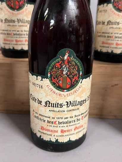 5 bottles COTE DE NUITS VILLAGES, H. Gilles...