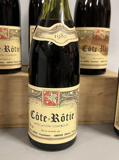 6 bottles COTE-ROTIE, P. Barge 1980 (3 LB,...