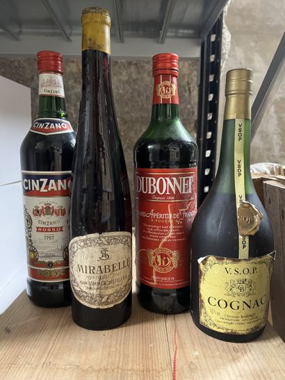 4 bottles DIVERS SPIRITS (Rabinot VSOp cognac,...