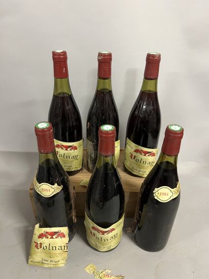 6 bouteilles VOLNAY A. Billard 1984 (eta,...