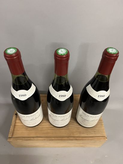 3 bottles CHASSAGNE-MONTRACHET J. Colin 1980...