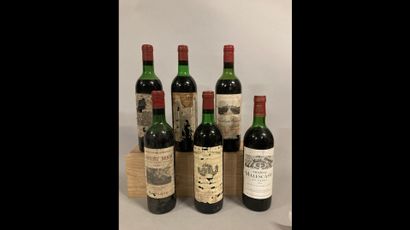 6 bottles BORDEAUX DIVERS (1 Ch. Canon 1976:...