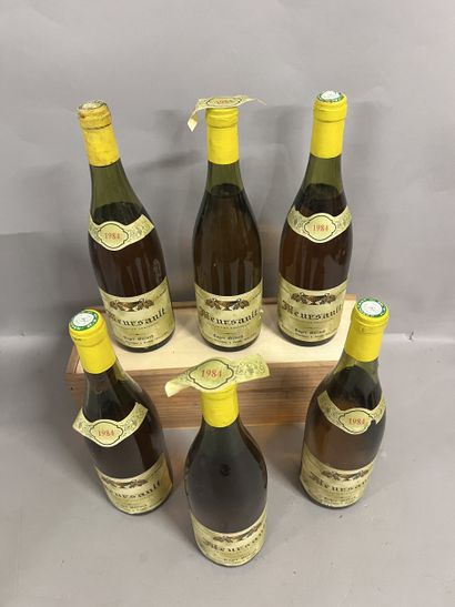 6 bottles MEURSAULT R. Billard 1984 (etlt,...