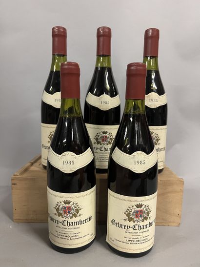 5 bouteilles GEVREY-CHAMBERTIN Lippé-Régnier...