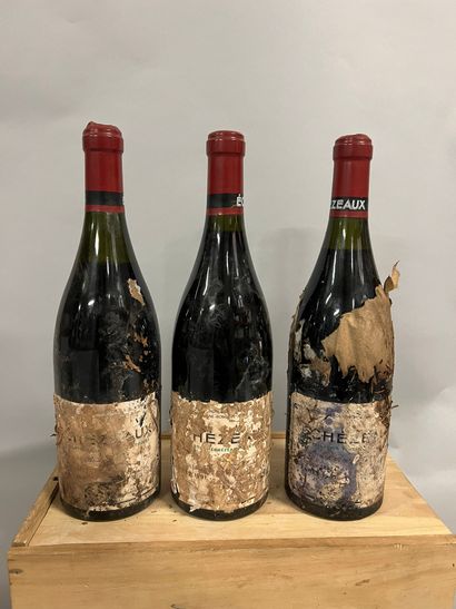 3 bouteilles ECHEZEAUX, DRC 1991 (ea, très...
