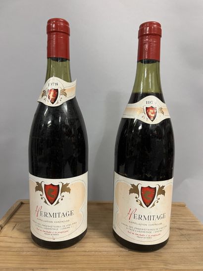 2 bottles HERMITAGE Union des Propriétaires...