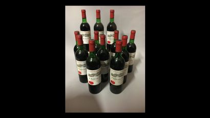 12 bottles Château PAVIE, 1° Grand Cru St-Emilion...