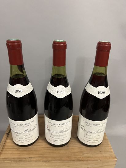 3 bottles CHASSAGNE-MONTRACHET J. Colin 1980...