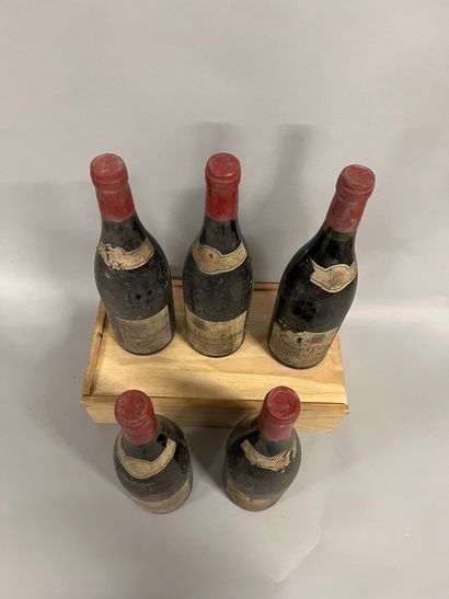 5 bouteilles GEVREY-CHAMBERTIN 