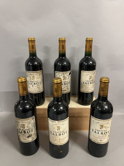 6 bottles Château TALBOT, 4° cru Saint-Julien...