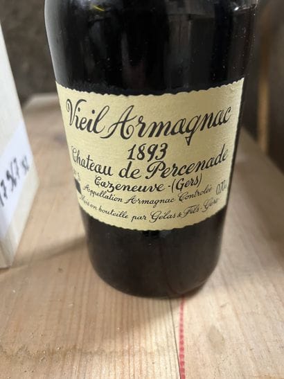 1 bottle ARMAGNAC Château de Percenade 1893...