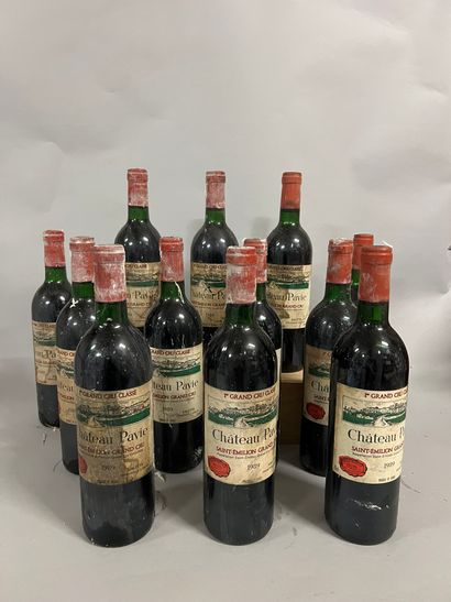 12 bottles Château PAVIE, 1° Grand Cru St-Emilion...
