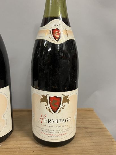 2 bottles HERMITAGE Union des Propriétaires...