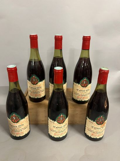 6 bottles VOLNAY B. Glantenay 1979 (5 LB,...