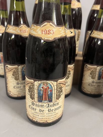 11 bouteilles SAINT-AUBIN A. Langoureau 1985...