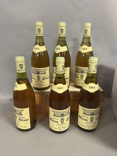6 bottles MACON CLESSE René Michel 1984 (1...