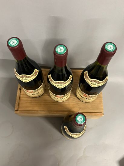 4 bottles COTE-ROTIE, P. Barge 1980 (1 TLB,...