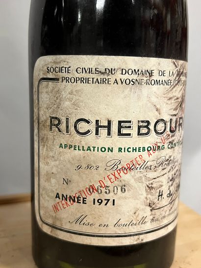 2 bottles RICHEBOURG, DRC 1971 (ea, elt,...