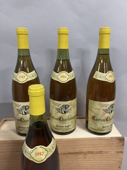 4 bottles CORTON CHARLEMAGNE, Pavelot 1982...
