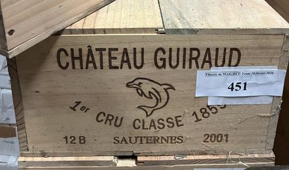 12 bottles Château GUIRAUD, 1° cru Sauternes...