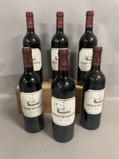 6 bottles Château BEYCHEVELLE, 4° cru Saint-Julien...