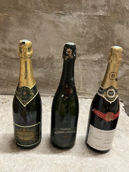 3 bottles CHAMPAGNE brut, (1 Besserat de...